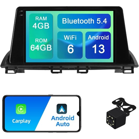 9" Android 13 Car Stereo for Mazda 3/Axela (2014-2019) - Picture 1 of 6